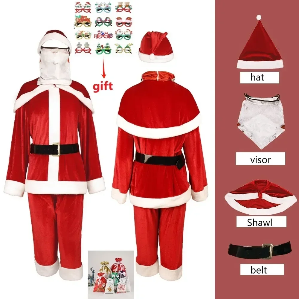 

2024 NEW Santa Claus Cosplay Costume Xmas Holiday Fancy Santa Suit Adult Christmas Cosplay Dress Up Women Stage Performance