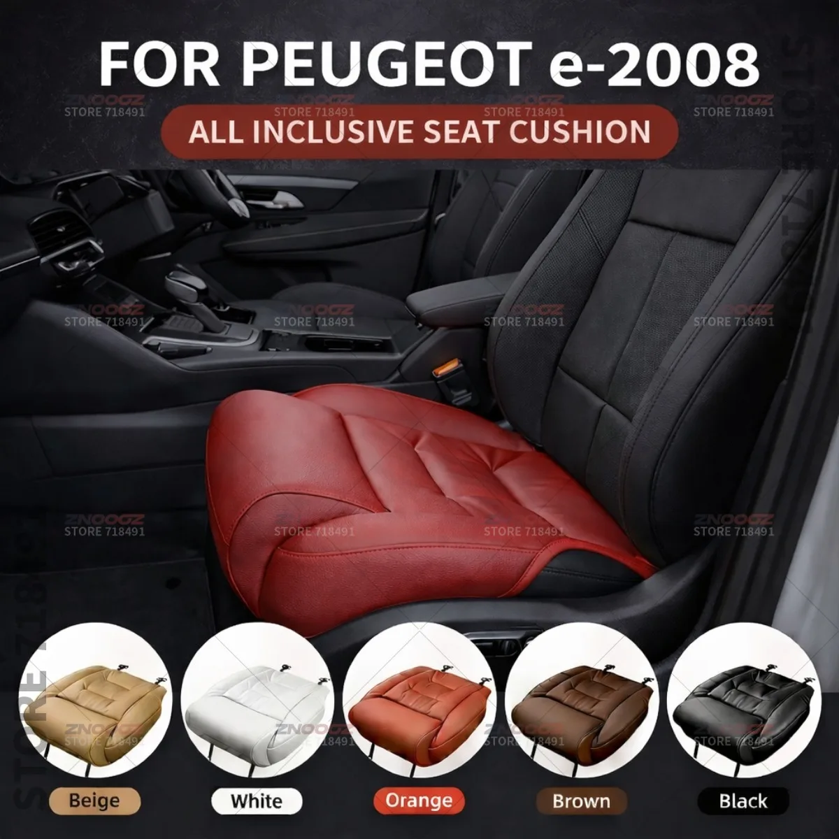

For Peugeot e-2008 Life Car Seat Leg Support Extension Seat Cover Memory Foam Extender Cushion Interior Accessories