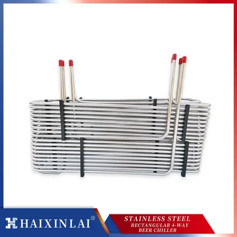 직사각형 4 방향 스테인레스 스틸 코일, 상업용 수냉식 맥주 기계, 4 방향 냉각 코일, 바 및 레스토랑