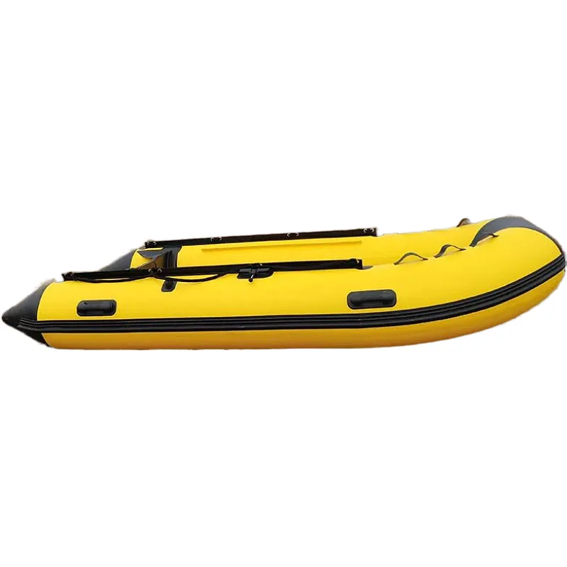 B08 Flood Control Emergency Aluminum Alloy Bottom Charge Boat Inflatable Rubber Boat Lifeboat Canoe