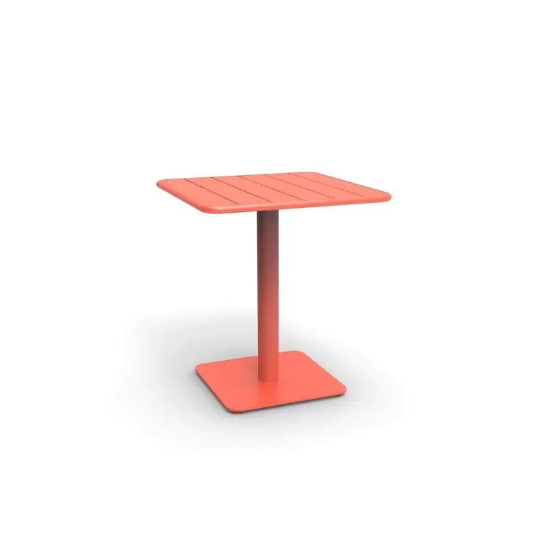 High Square Aluminum Alloy Outdoor Bar Table Fade Resistant Wear Resistant Dining Furniture for Bistros and Cafes Customized