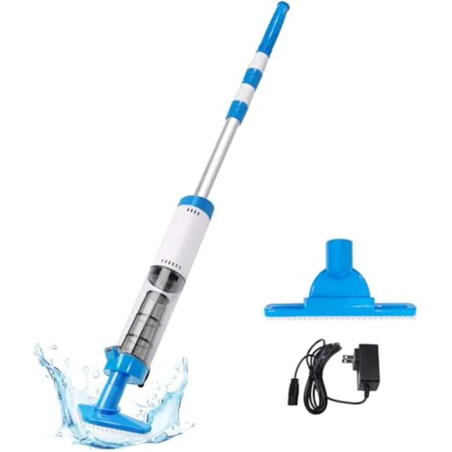 Aspirateur de piscine rechargeable sans fil, nettoyeur de piscine portatif multifonction, aspirateur électrique idéal pour nettoyer les débris et le sable