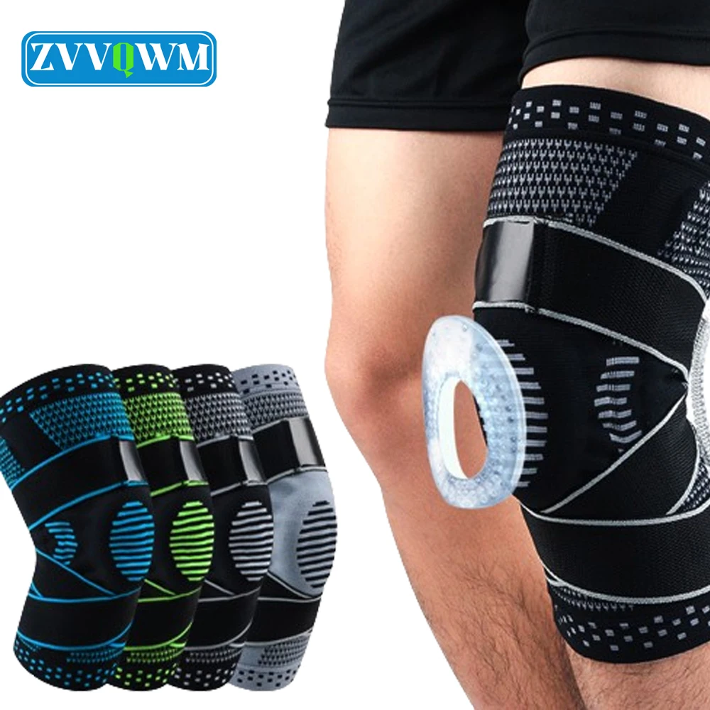 1Pcs Compression Knee Brace with Side Stabilizer Adult Joint Pain Relief Knee Support Meniscus Tear Sports Knee Brace Basketball