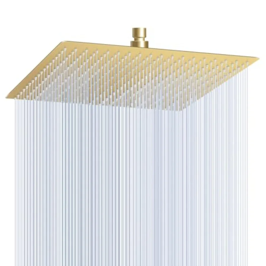 

Large Rain Shower Head Ceiling Mount - All Metal 304 Stainless Steel, Full Body Rafall Shower with 324 Silicon Nozzles - Waterf