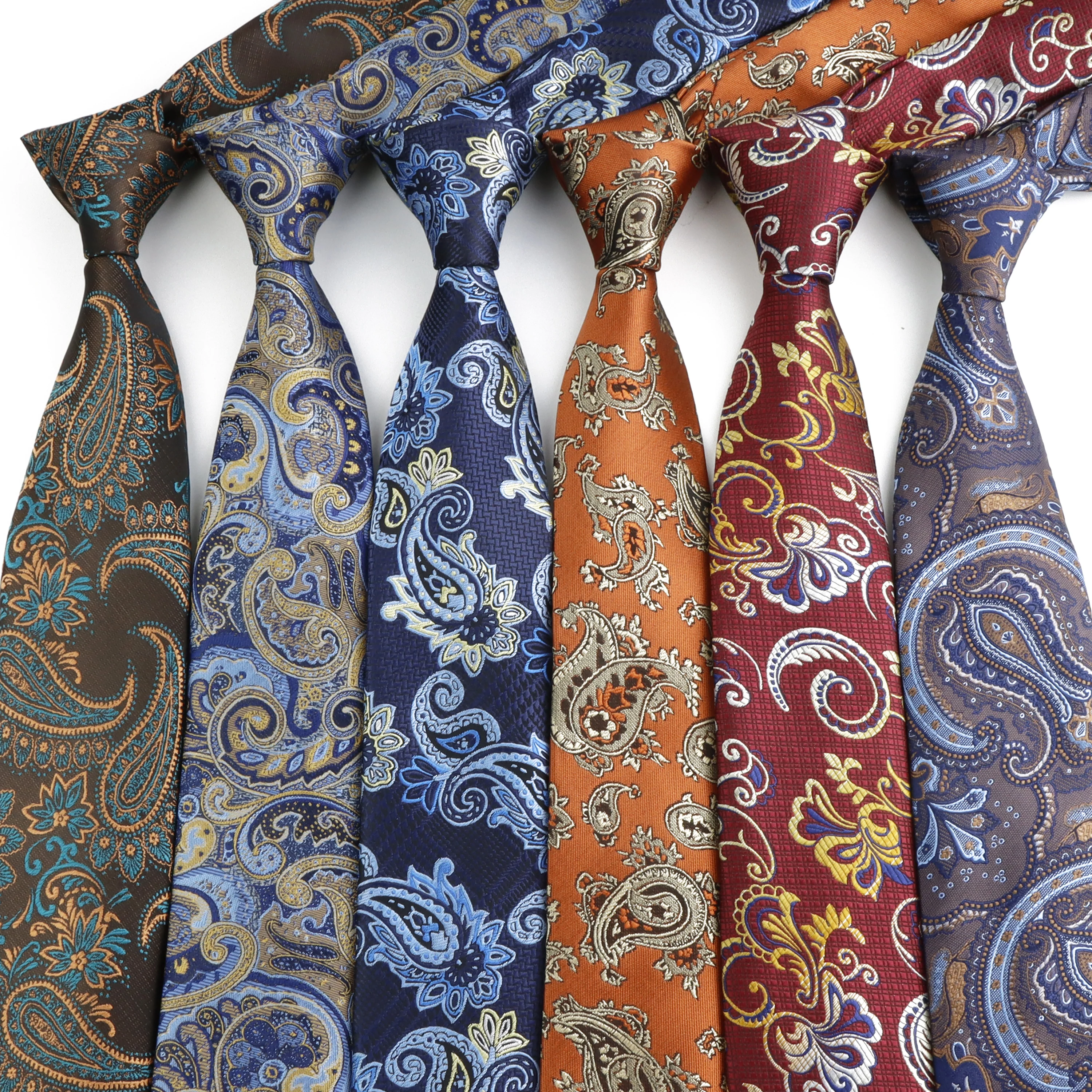 Heißer Verkauf Herren Paisley Krawatte Klassisch Rot Blau Grün Luxus Jacquard Krawatte Hochzeit Party Täglich Tragen Bräutigam Hemd Anzug Krawatte Geschenk
