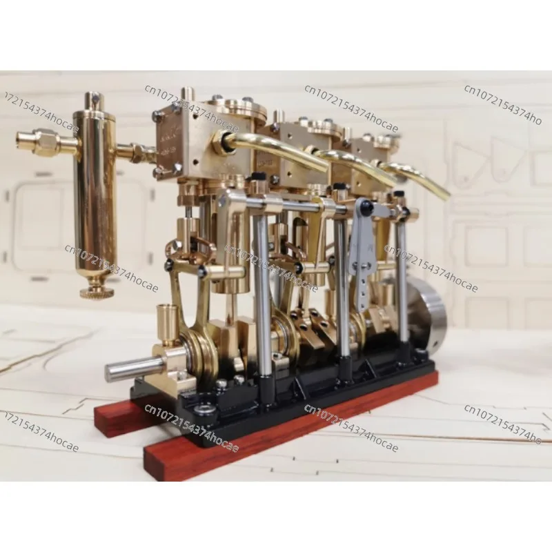 

Double cylinder three cylinder steam engine, high torque steam ship engine model, steam engine