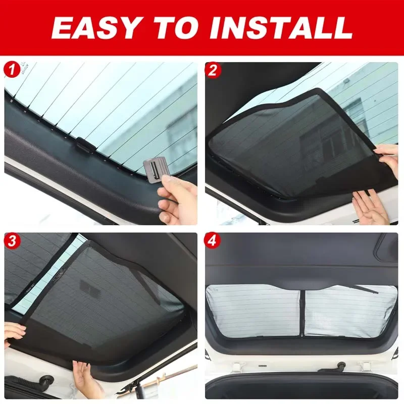 

For Toyota Land Cruiser Prado 250 LC250 2024-2025+Polyester Black Automotive Full Window UV Insulation Sun Visor Car Accessories