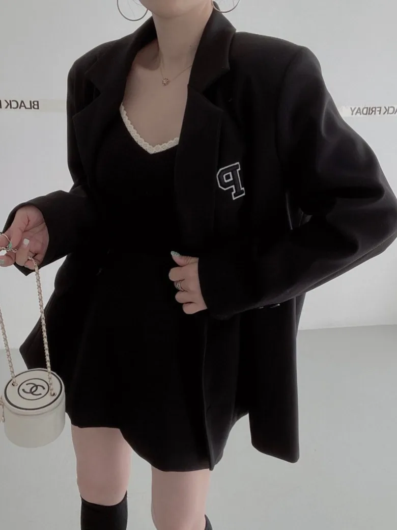 معطف بدلة أنيق أنيق وتنورة ort مكونة من قطعتين للربيع والخريف والشتاء للتنقل بطول منتظم Sve