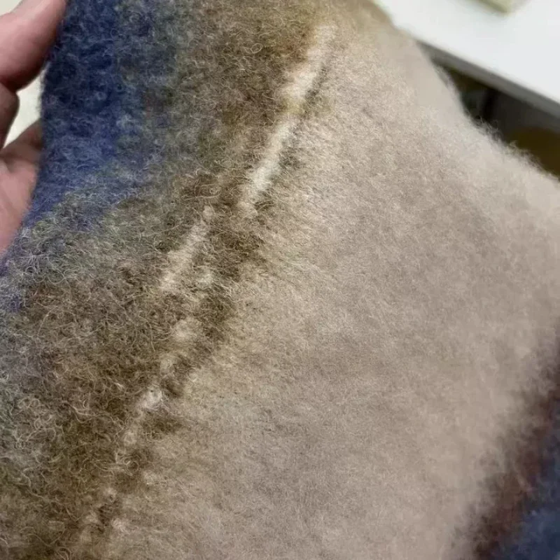 Pullover Frauen Gestreiften Oansatz Verdickt Gestrickte Weiche Alle-spiel Herbst Winter Pullover Ins Koreanische Mode Sanfte Stilvolle Chic