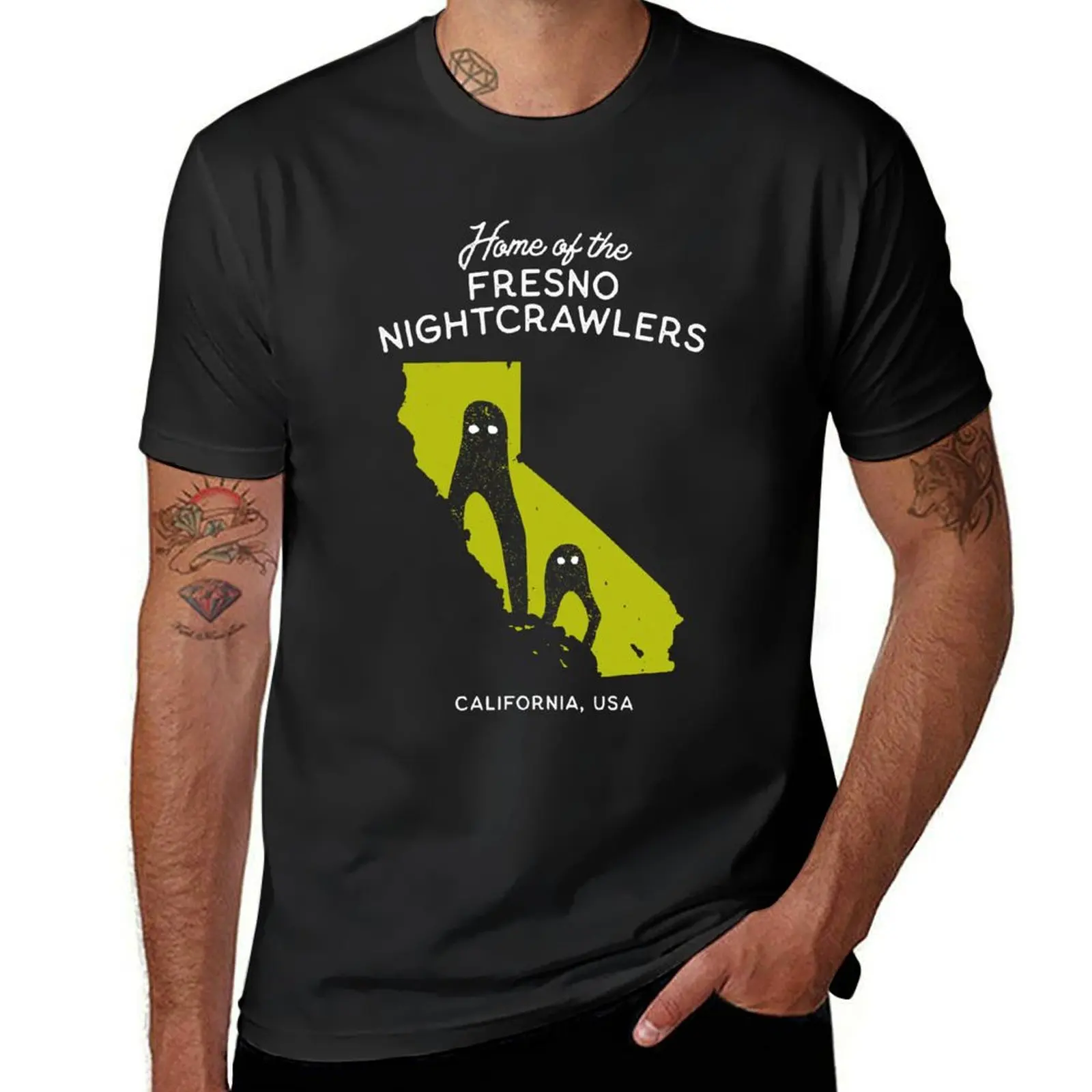 Music Vintage Retro Home Of The Fresno Nightcrawlers Home State Cryptid Collection Gifts For Music F T-Shirt