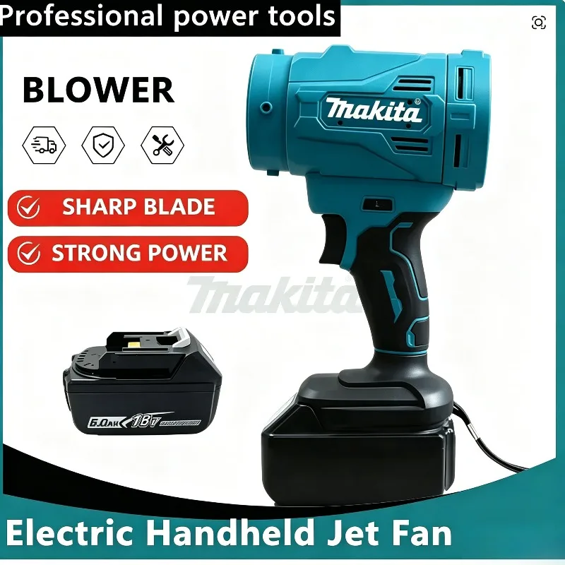 

Makita 130000RPM Violent Fan Cordless Air Duster Tool, High Speed Brushless Electric Air Blower 6-Gears Jet Turbo Fan.