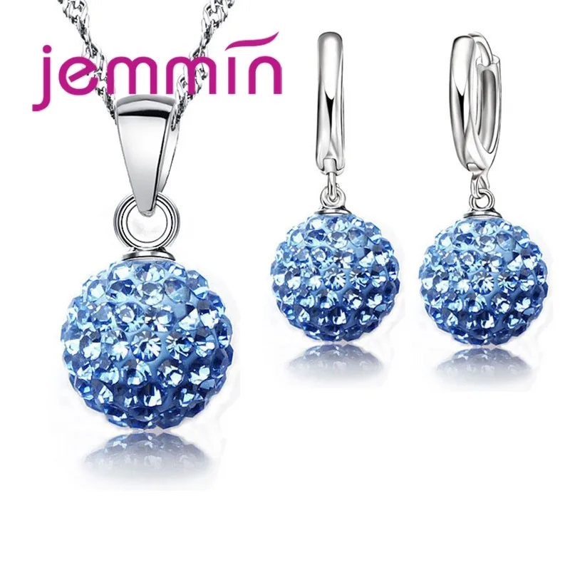 Sweet Delicate 925 Sterling Silver Jewelry Sets Pendant Earrings Necklace For Women Wedding Appointment Party Best Gift