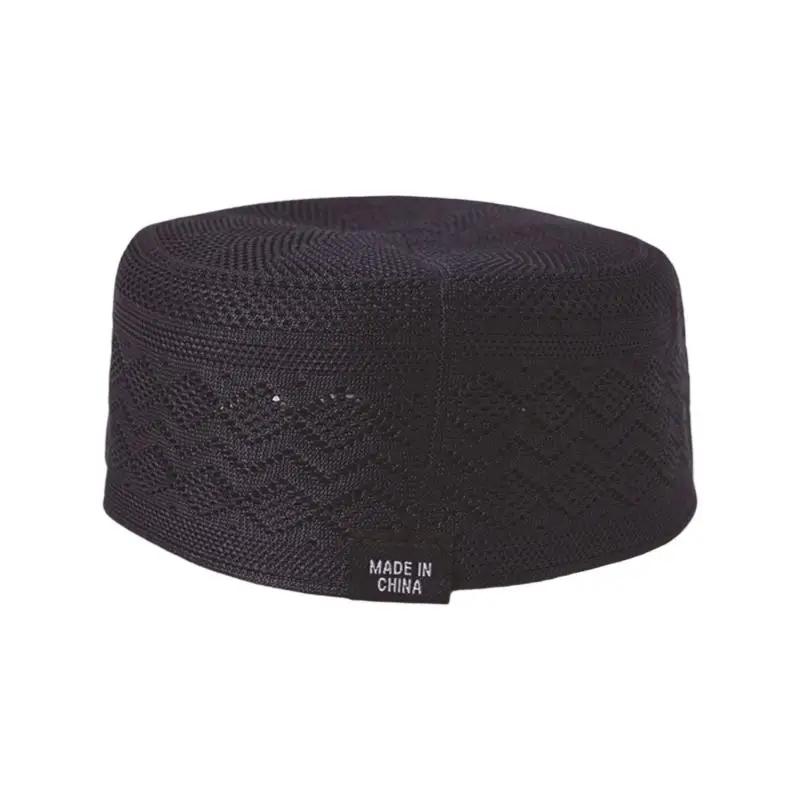 

652F Гибкие вязаные религиозные головные уборы Мягкие эластичные шапочки для духовной деятельности мужчин