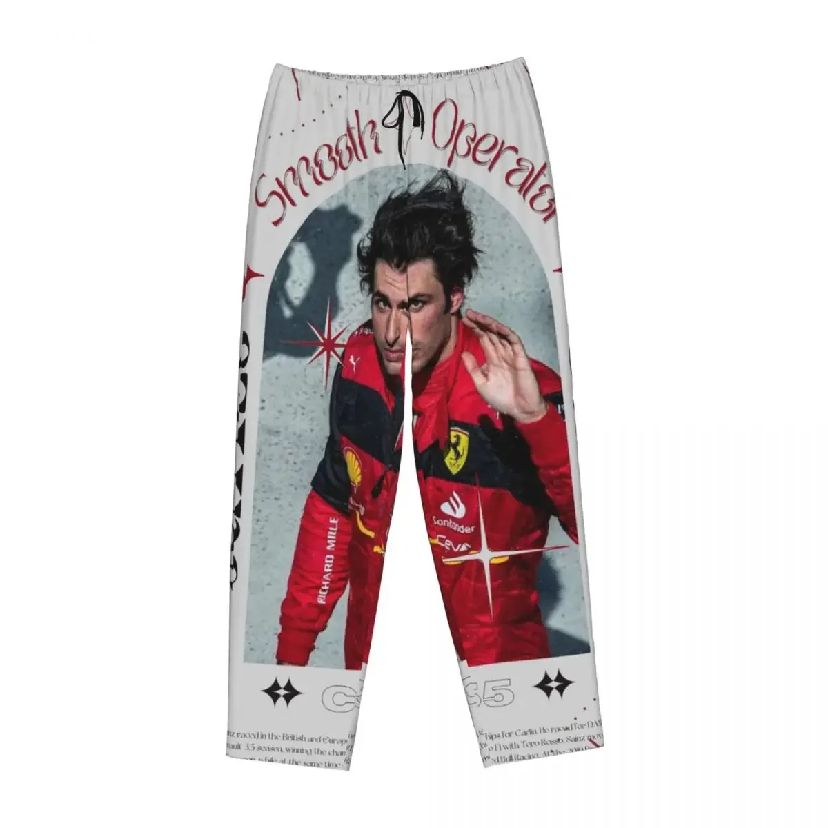 

Custom Carlos Sainz Eras Tour 2025 Women Pajama Pants Lounge Sleep Sleepwear Bottoms with Pockets
