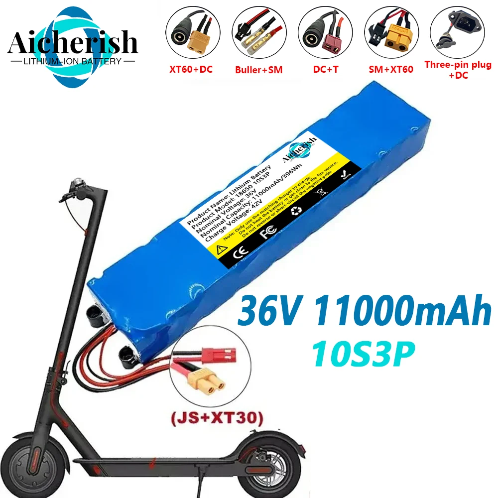 

10S3P 36V 11Ah ebike Battery Pack 18650 Lithium-ion Battery 500W High-power M365 Electric Scooter