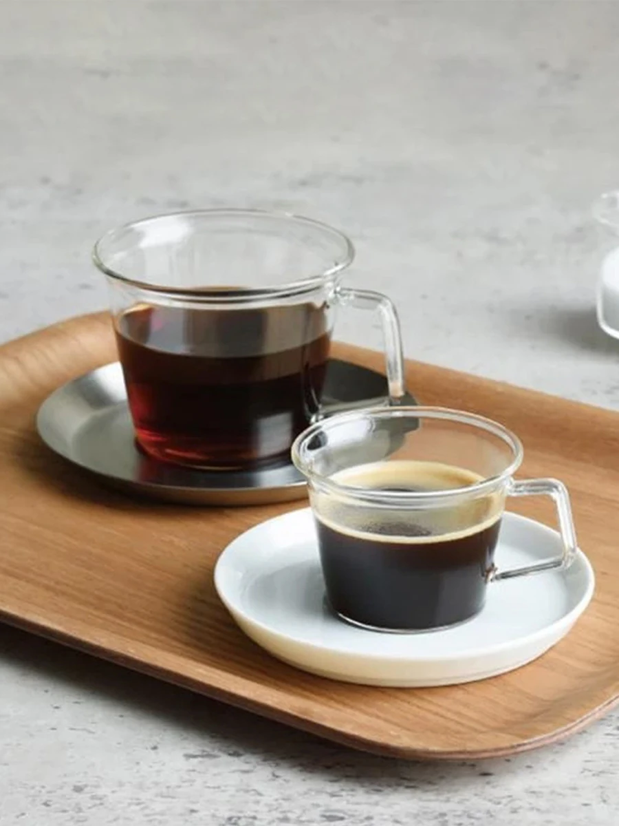 Kinto Glass Cup Transparent Coffee Beer Cold Brew Iced Latte Water Tea Cup Heat Resistant round Shape Single Layer Glass Cup