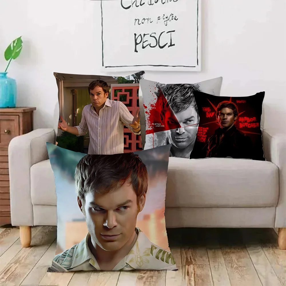 Classic Movies D-Dexter Morgans Pillow Covers Cartoon Sofa Decorative Home Double-sided Printing Short Plush Cute Cushion Cover