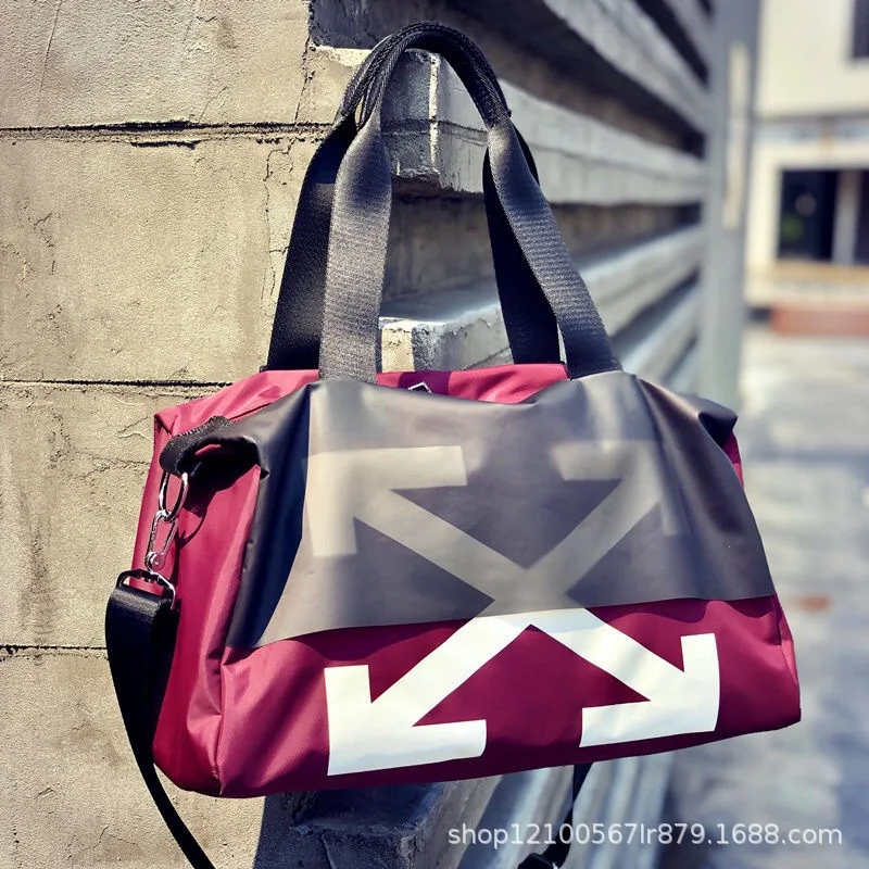 Large Capacity Water Resistant Gym Duffle Bag, Wet Dry Separation Travel Handbag, Short Trip Yoga Sports Luggage Bag