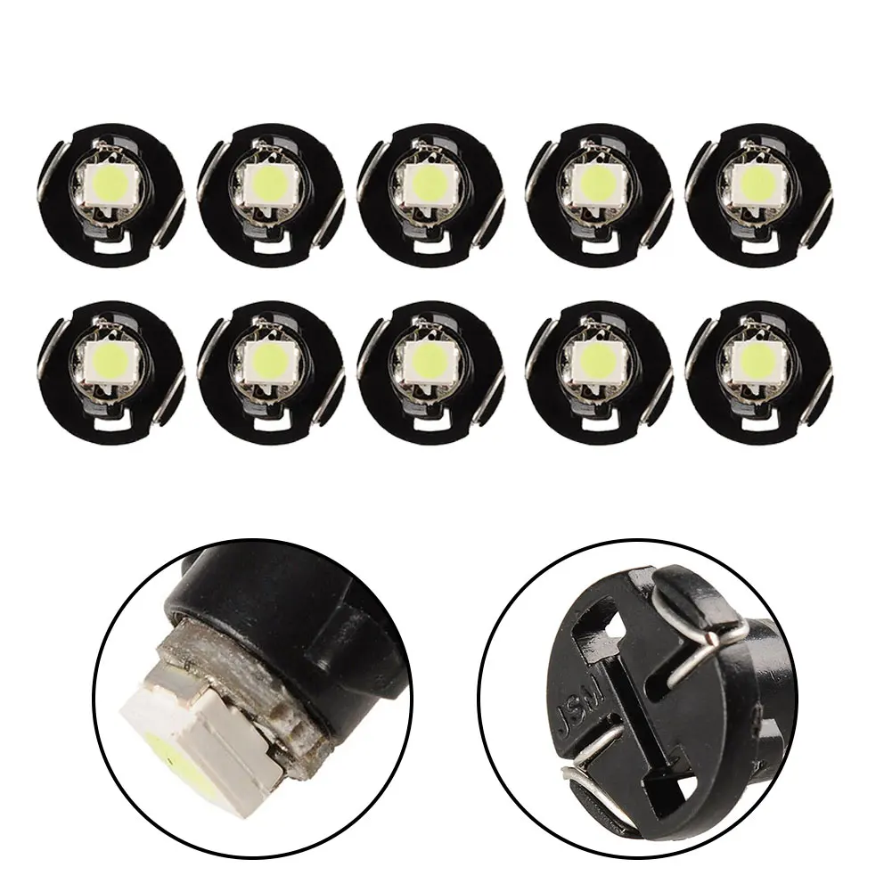 Kits LED Light Brightest Instrument Dash 1-SMD 10Pcs/Set 12-14V DC Bulbs Climate Cluster Dashboard Gauge Brand New