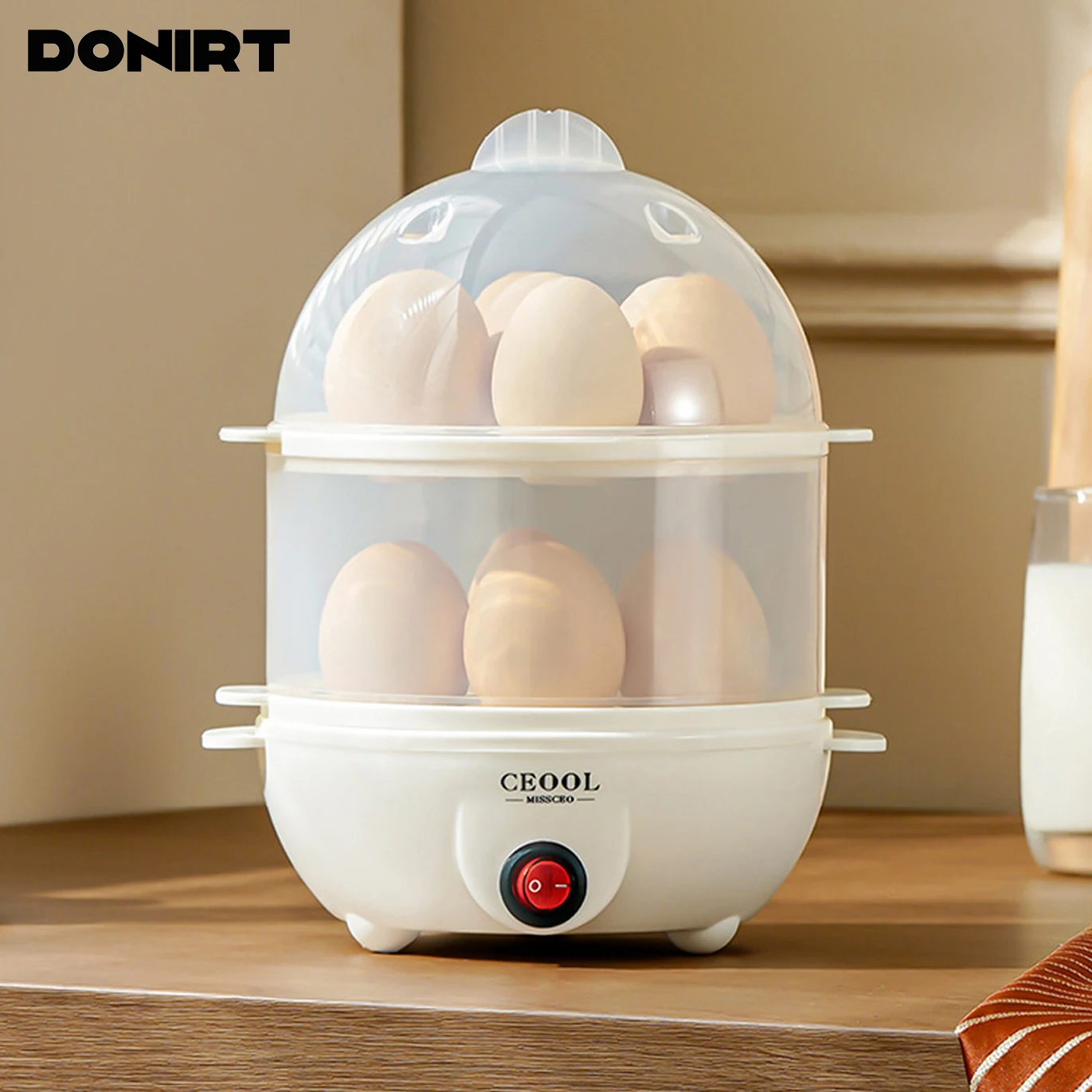 

Multifunctional Egg Boiler 2 Layers Mini Electric Egg Cooker Egg Steamer Kitchen Steamed Breakfast Automatic Power Off Cooker