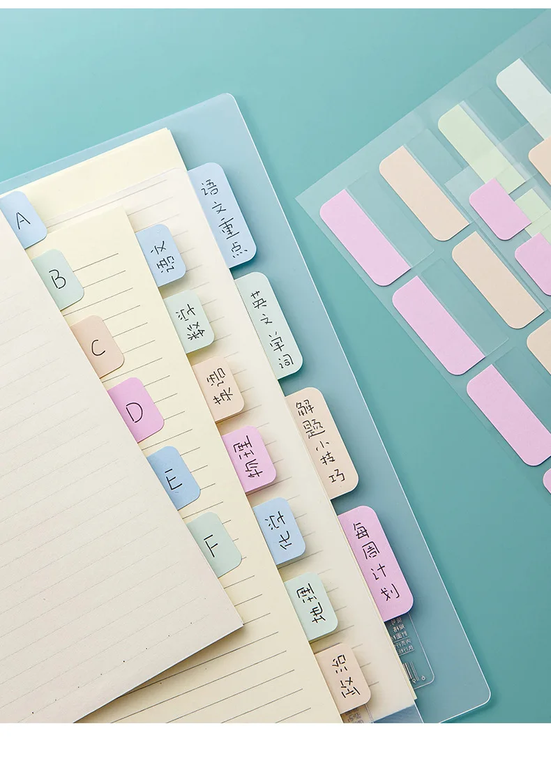 4 Stück A5 B5 transparente Haftnotizen, selbstklebende Lesezeichen, Anmerkungen, Lesebuch, transparente Registerkarte, Kawaii, niedlich, Würste – Detail 14