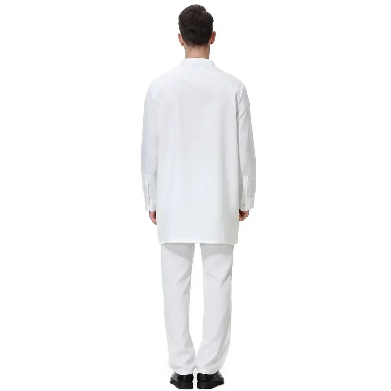 Robe Arabe Islamique pour Homme, Thobe, Kaftan, Jubba, Abaya, Musulman, Thoub, Dubaï, Daffah, Dishdasha, Saoudien, Manches sulf, Pantalon Y +, Tenues de Dubaï