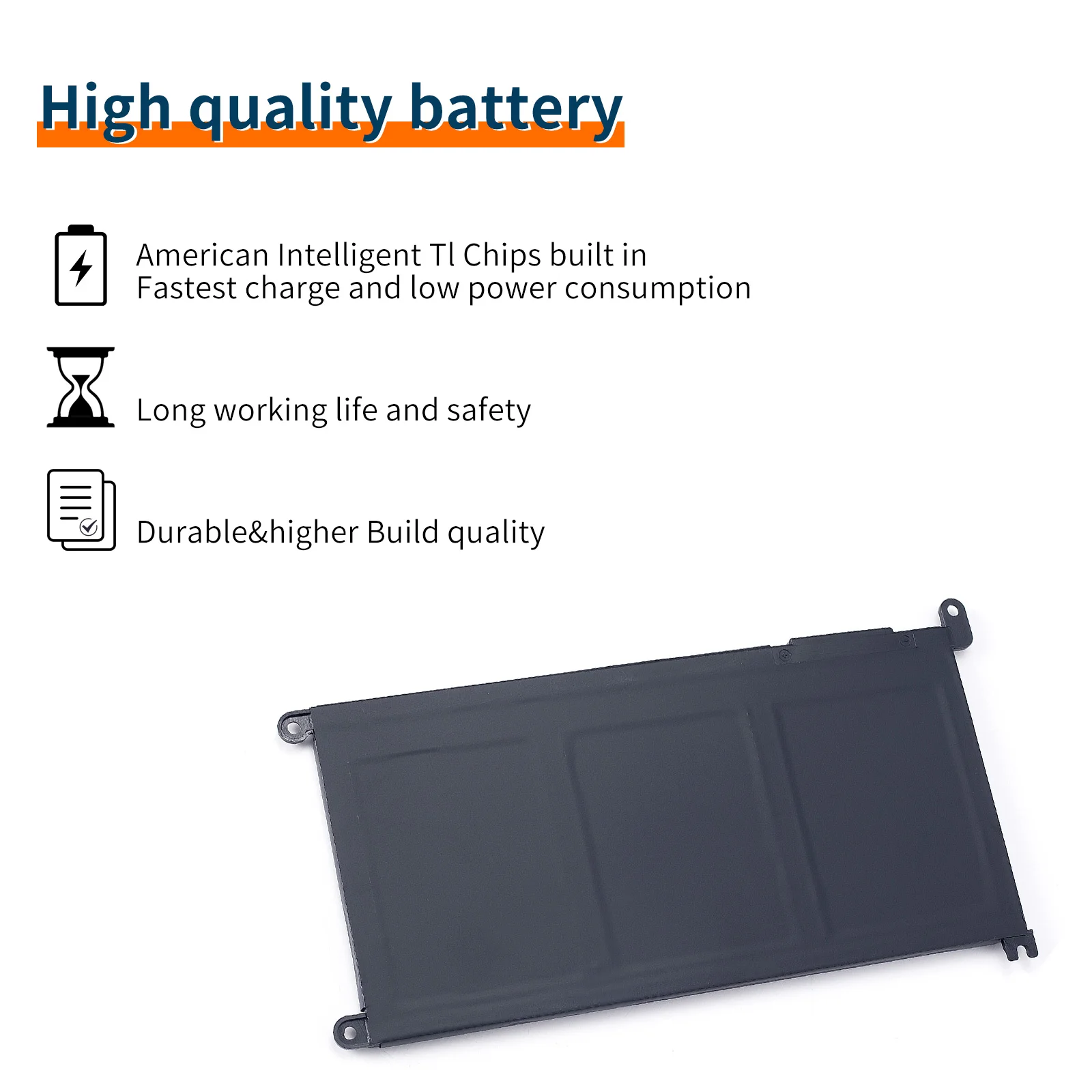 Nouvelle batterie originale 11.4V 42Wh WDXOR WDX0R pour Dell Inspiron 13 14 15 17 5000 7000 P69G001 5378 5379 5770 5570 P69G Vostro 5471