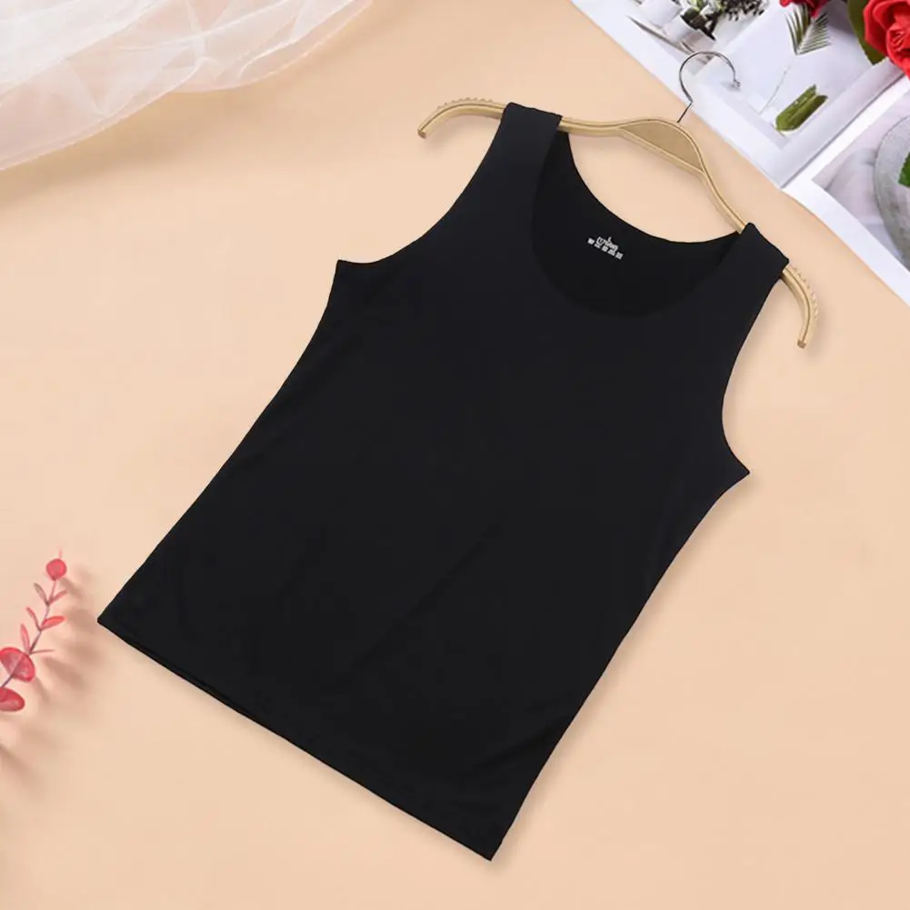 Summer Ice Silk Thin Vest O-neck Sleeveless Seamless Top Women Slim Fit Solid Breathable Basic Elastic Tank Top Lady Undershirt