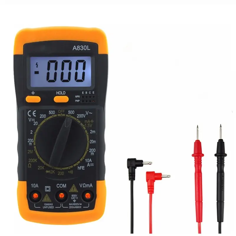 A830L Multimeter Handheld High Precision Multifunction Portable Digital Multimeter Ammeter Voltmeter Measuring Table Combination