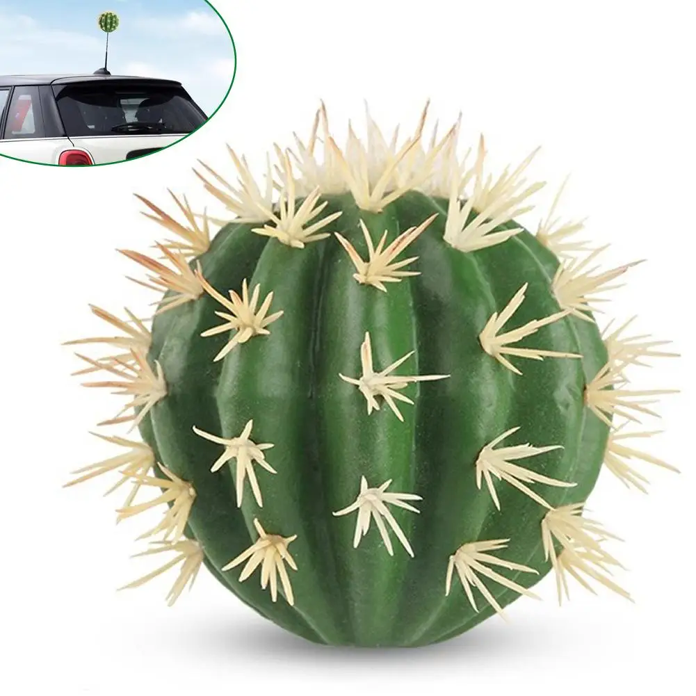 3D Cactus Car Antenna Realistic Design Universal Fit Quick Installation Lightweight Wind Resistant Parking Location Aid