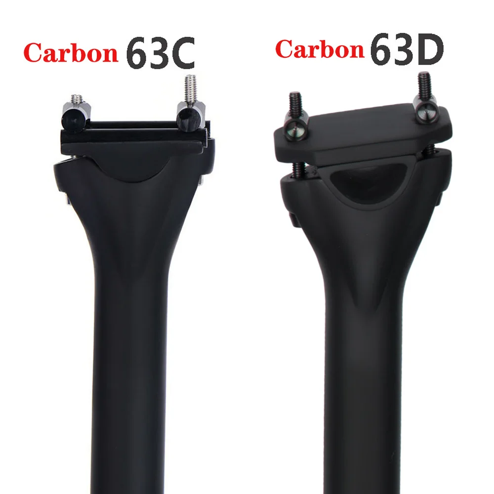 Ultra Light Carbon Fiber Bicycle Seat Tube, MTB Road Bicycle Seatpost, 135g, 27.2/30.9/31.6mm