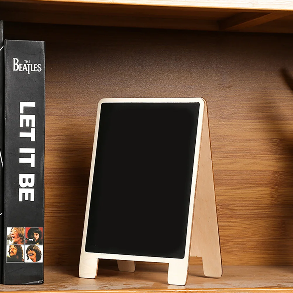 

3Pcs Wooden Writing Boards Simple Design Double Faced Standing Chalkboards for Graffiti Notes Menus Desktop Decoration