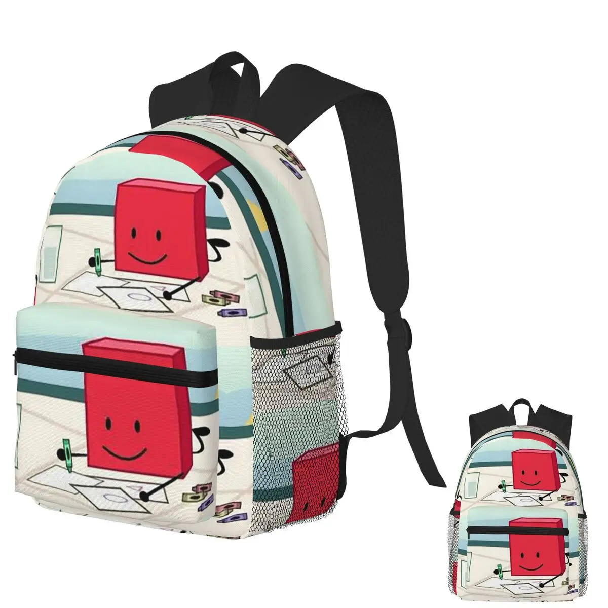 

Battle For Dream Island BFDI Blocky Student Backpack School Bag Hiking Travel Daypack for Boys Girls Bookbag Shoulder Bags