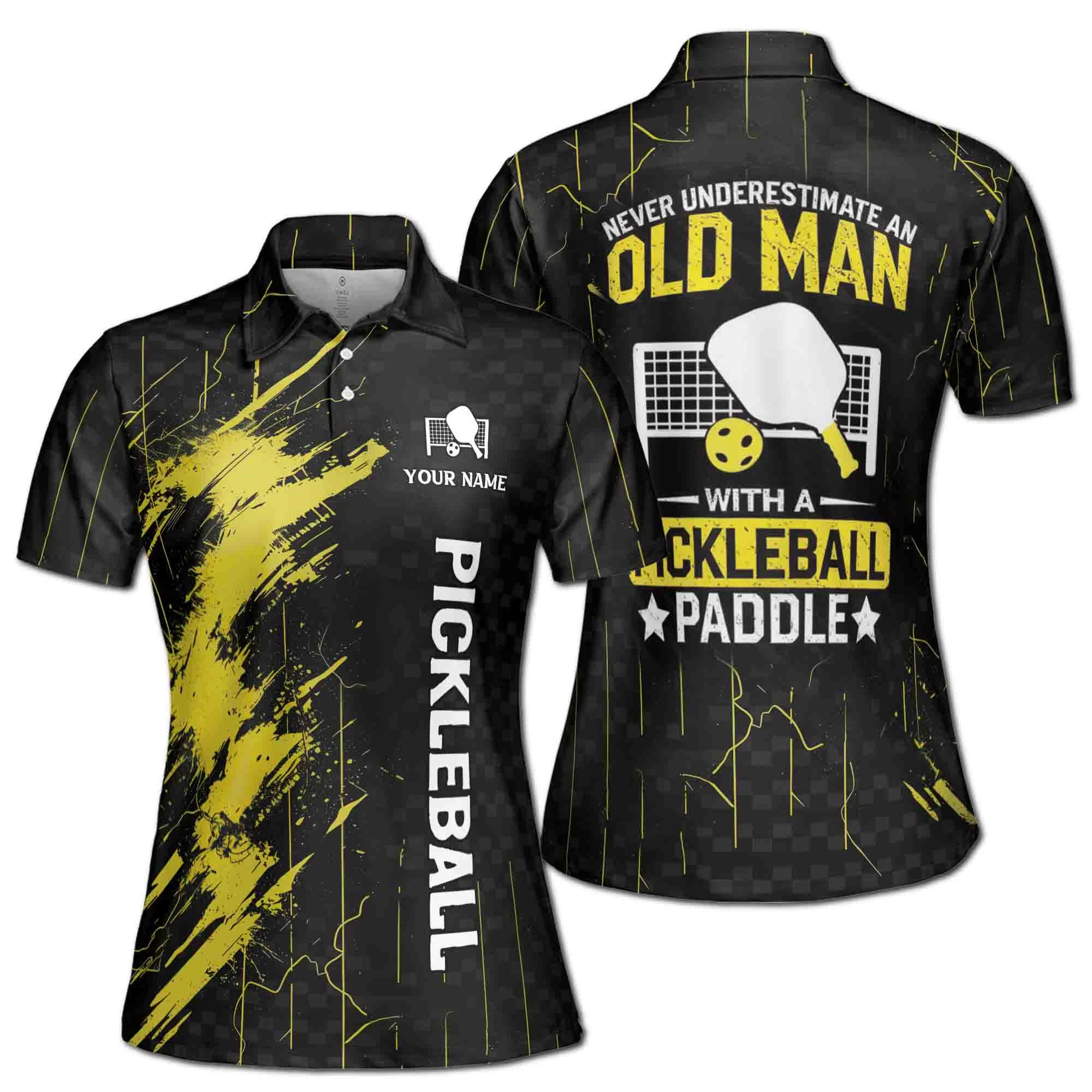 Camiseta de Polo Personalizada con Nombre para Pickleball, Estampado 'Just One More Game', Manga Corta, Deportiva, Casual, para Amantes del Pickleball