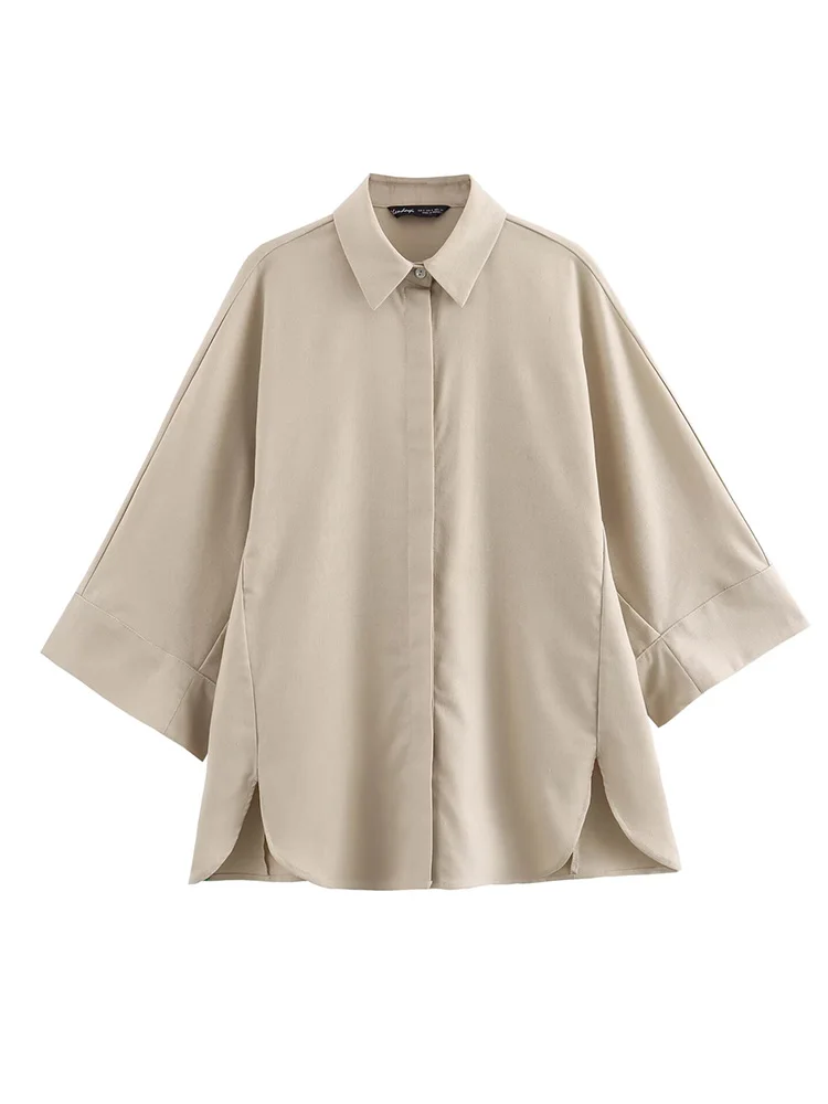 

2025ZA&JIA new women's wear European and American style French design shirt versatile casual loose shirt