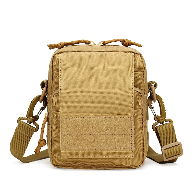 Bolso pequeño de un solo hombro para deportes al aire libre, bolsa de cintura informal de camuflaje Oxford, bolso de mensajero de viaje para montañismo, bandolera