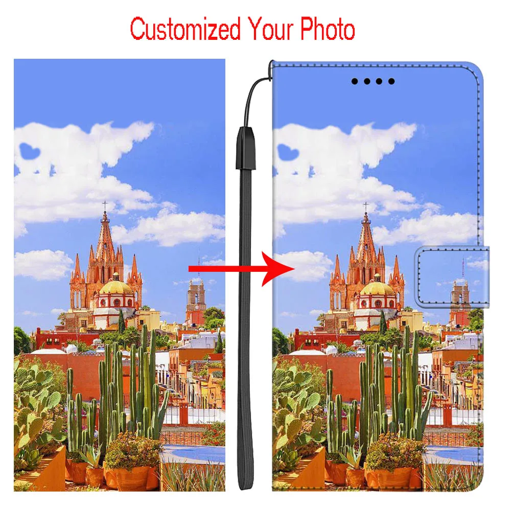 

Кожаный чехол-кошелек с фотографией «сделай сам» для Oneplus 9 pro 9R 9RT 8T 7T 8 7 Pro, персонализированные чехлы для телефонов, сумки со слотом для карт с изображением