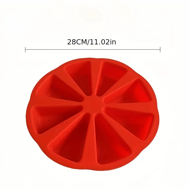 مجموعة قوالب كعكة مثلثة من السيليكون مكونة من قطعة واحدة - مناسبة لصواني الخبز غير اللاصقة ذات 8 تجويف لـ Brownies والفطائر والكب كيك وما إلى ذلك