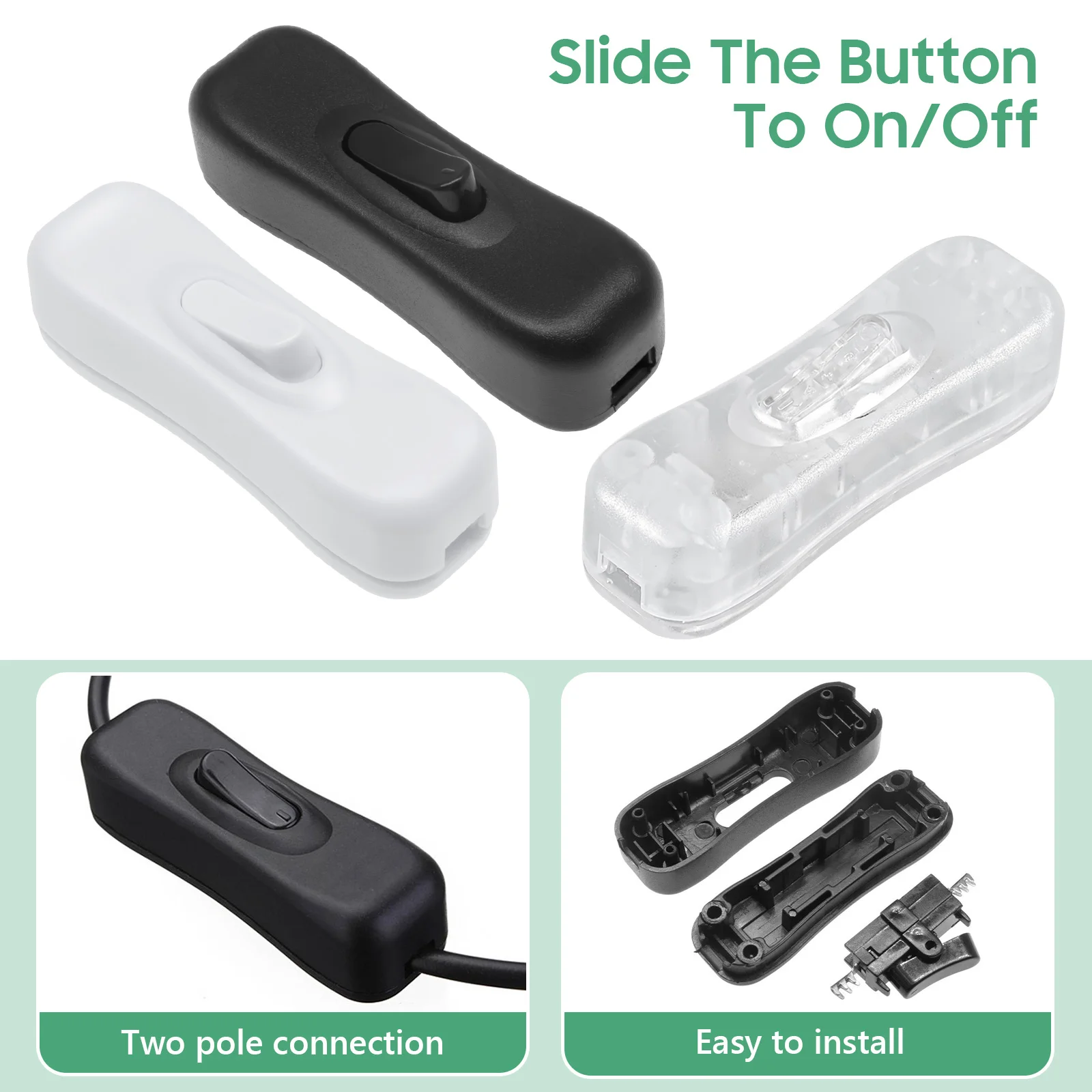 

20Pcs Lampshade Ring Plastic Converter Adapter Easy Install for Desk Wall Mirror Lamps E27 to E14 Lamp Shade Rings