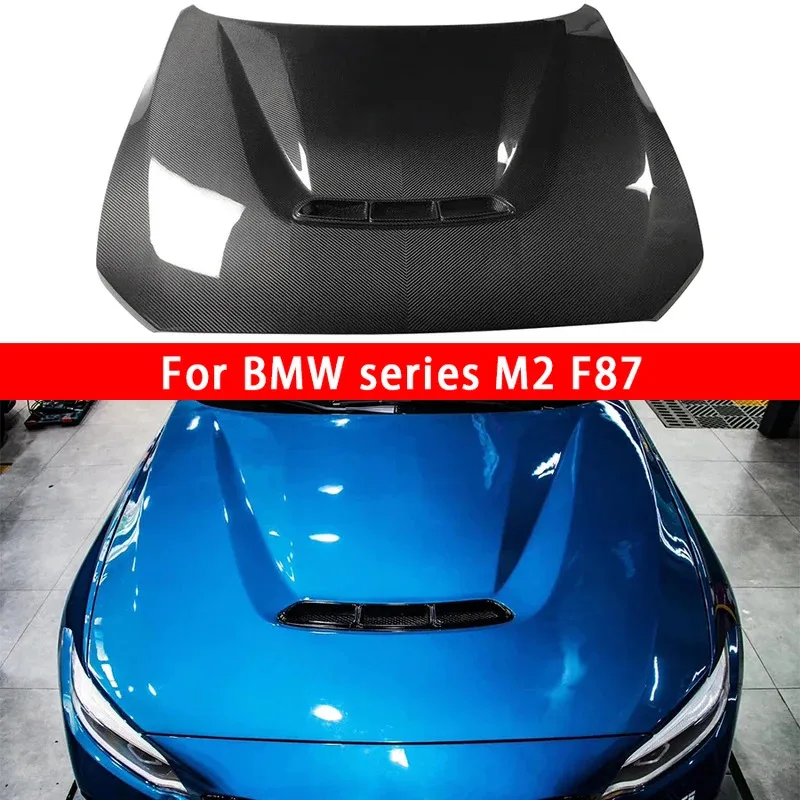 

For BMW M2 F87 M2C Carbon Fiber Hood Engine Cover Hood Car Headliner Hood Cover P Style Upgrade body kit