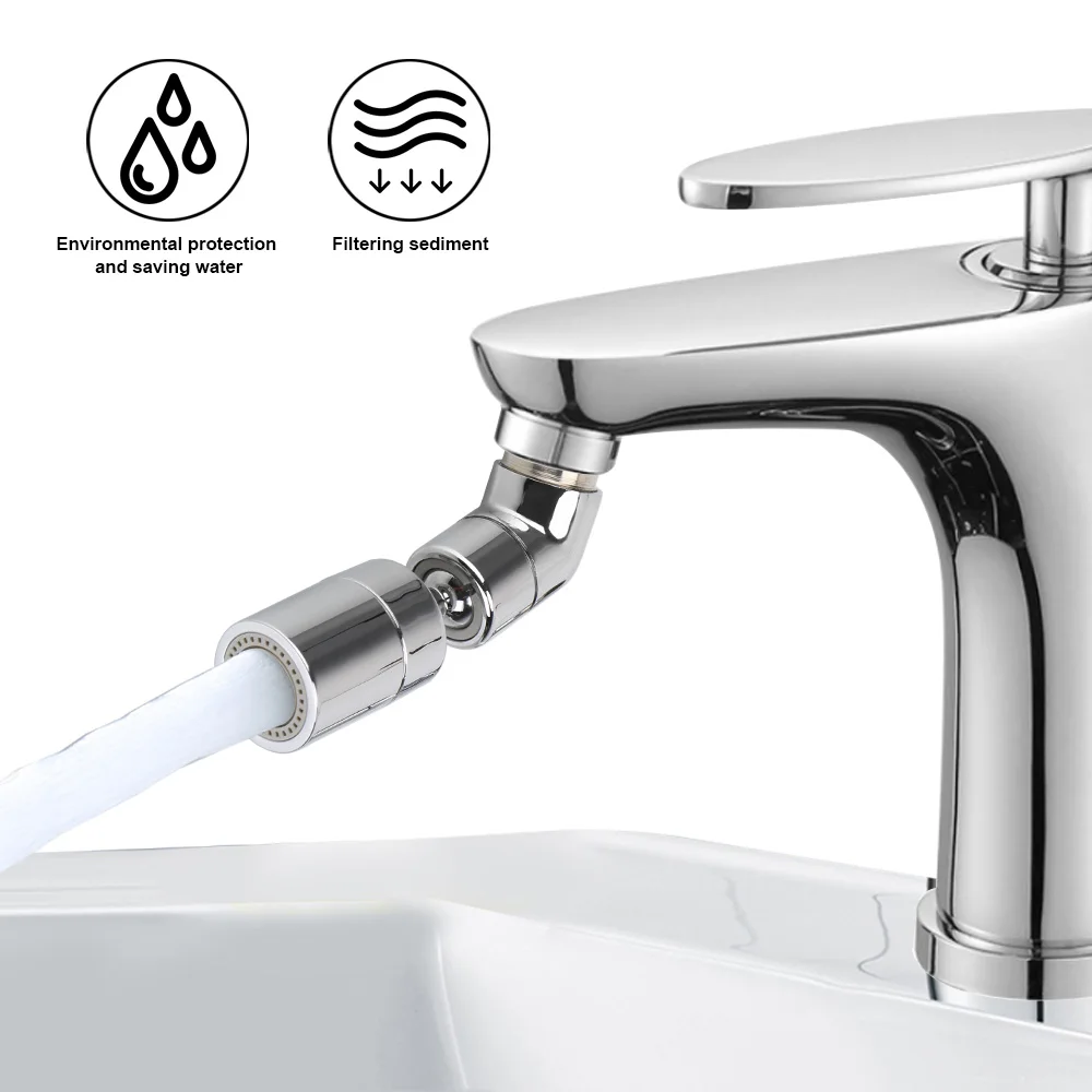 360° Rotatable Tap Swivel Head Sprayer Connector Shower Adjustable Water Filter Splash-proof Faucet Sprinkler  Aerator