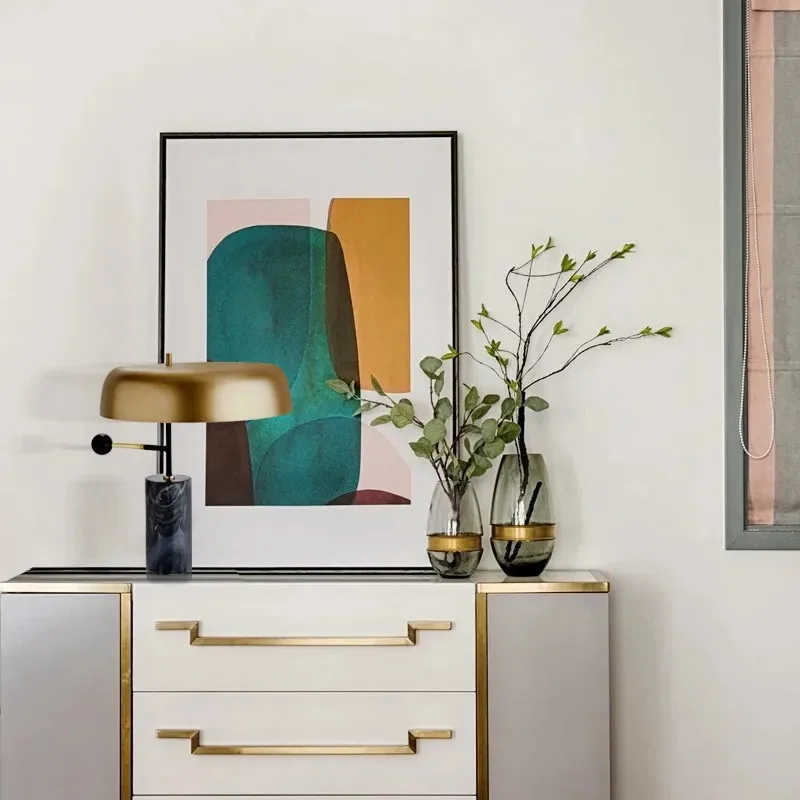 Modern Marble Table Lamp Nordic Postmodern Minimalist Desk lamp Living Room Study Bedroom Bedside Designer Pot Lid Table Lamp