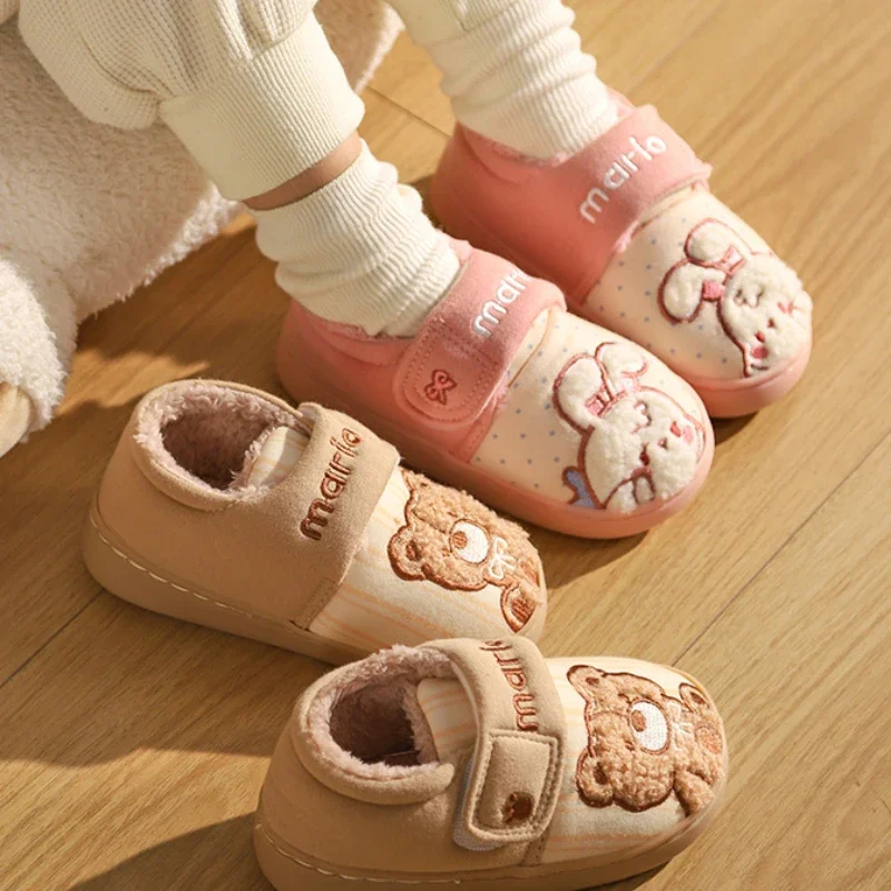 Children Shoes Winter Cotton Toddler Shoes for Newborn Baby Warm Plush Barefoot Shoes Kids Antiskid Sneakers Zapatos Bebe Niña