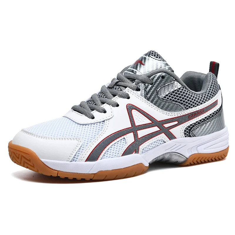 Chaussures de tennis professionnelles pour hommes et femmes, baskets de badminton en maille respirante, chaussures de volley-ball non ald, taille 46