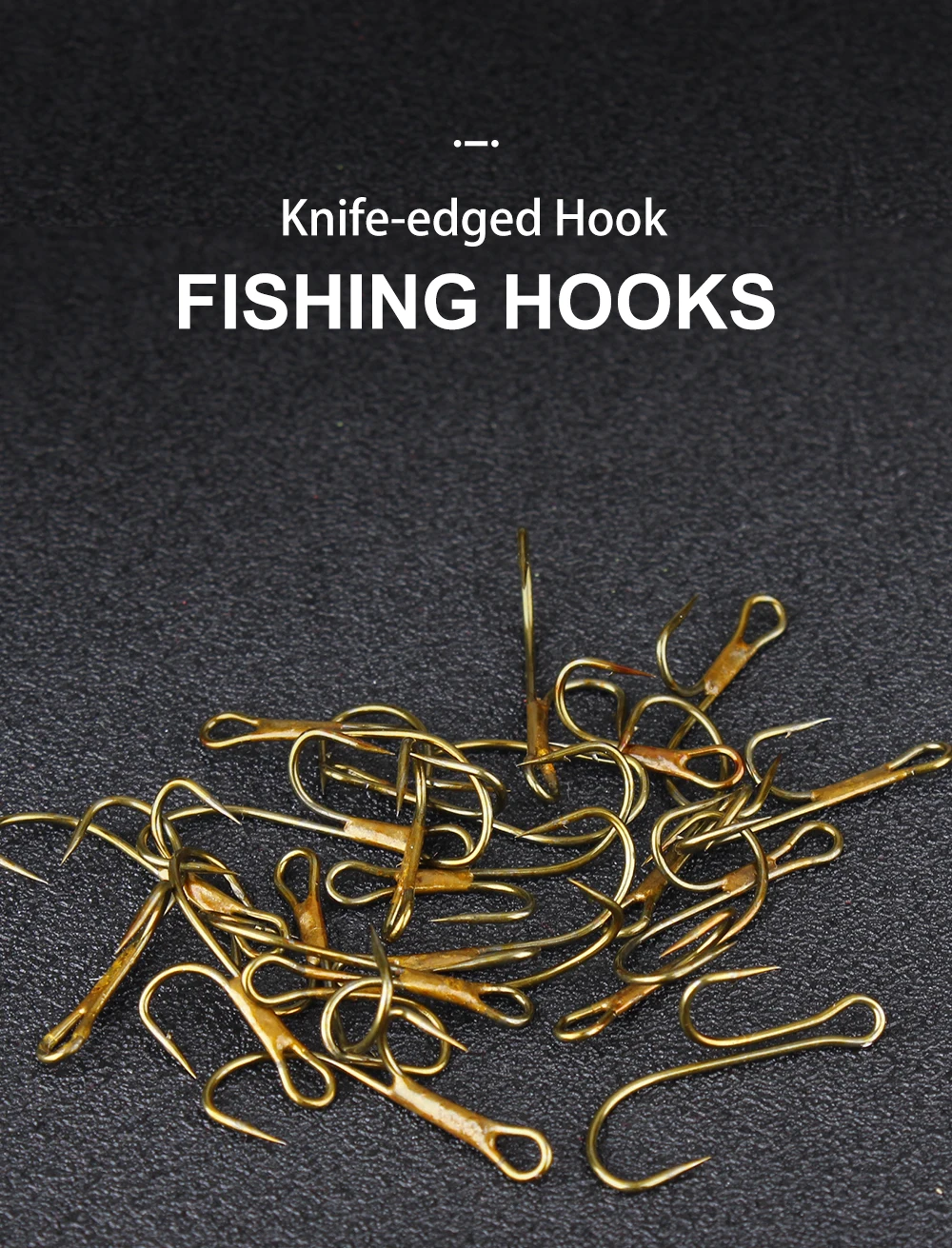 FTK 20 Stück/Packung mit Widerhaken, goldene Doppel-Angelhaken 1 # -8 # Ryder Pike Dead Bait Predator Lachsforelle Barsch Ringed Zander Twin Hook – Detail 1