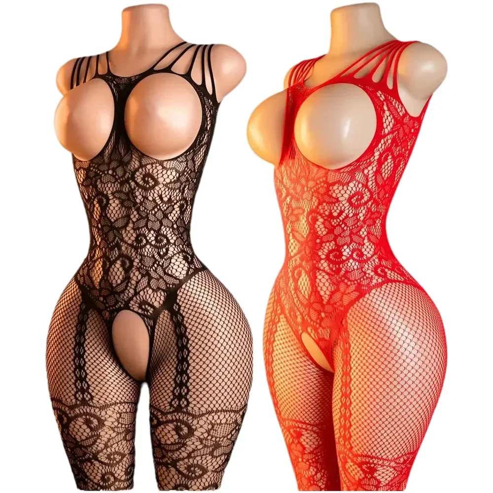 

Black Red Open Bra Sexy Lingerie for Women Erotic Babydoll Bodystocking Underwear Costumes Sleepwear Nightwear Chemises Garters