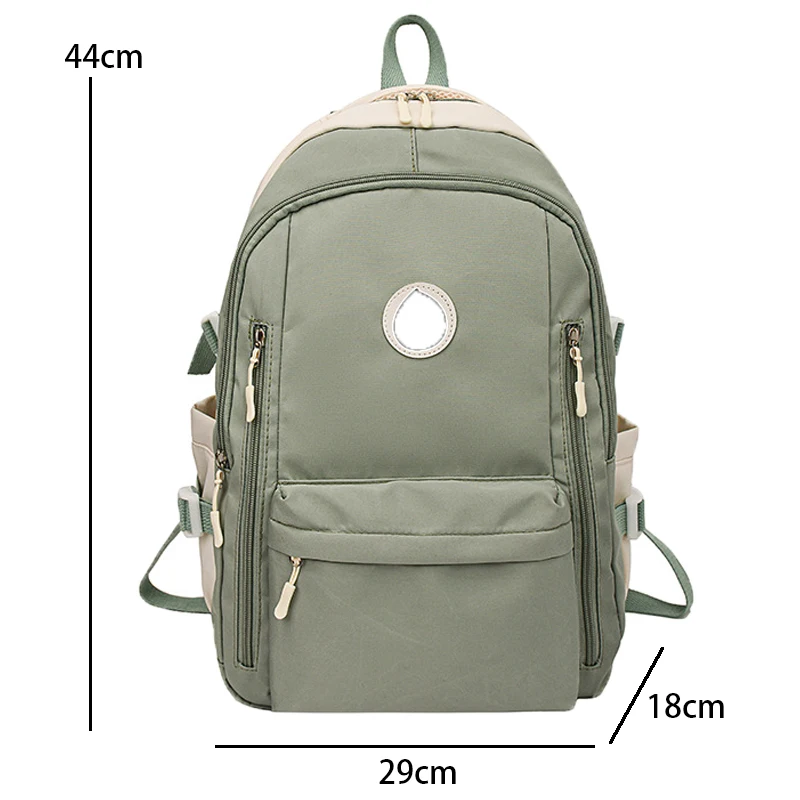 High Quality New Waterproof Nylon Women Backpack Female Travel Bag Backpacks Schoolbag for Teenage Girls Solid Color Bookbag