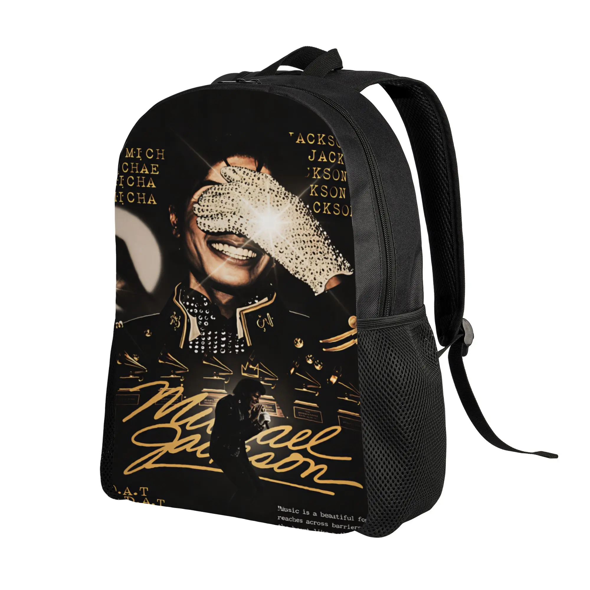 Michael Jackson King of Pop MJ Backpack Female  Durable Backpacks Polyester Cute High School Bags Sport Custom Rucksack