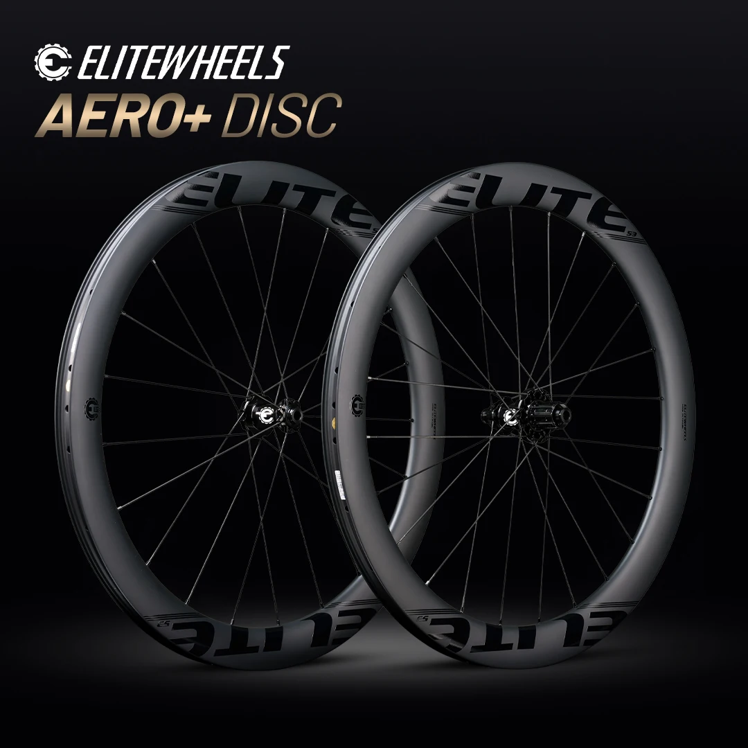 

ELITEWHEELS AERO+ Disc Highway Wheelset 50T Ratchet System Ceramic Bearing Wings 20 Spokes 23mm Inner Carbon Fiber Wheel