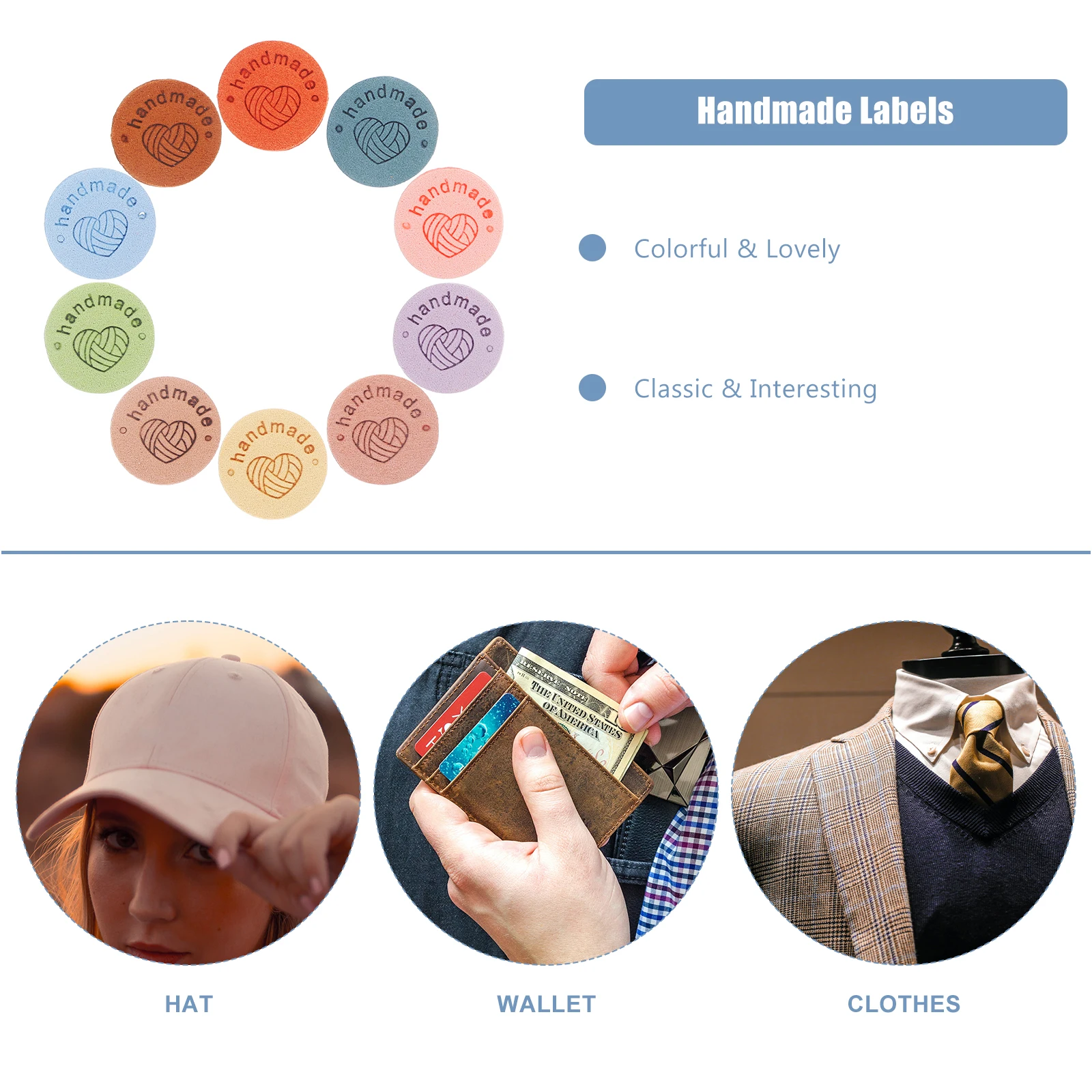 

40 шт. замшевые этикетки в форме сердца для ручного шитья, бирки для рукоделия, тисненые аксессуары для одежды, декор «сделай сам», джинсы, шляпа